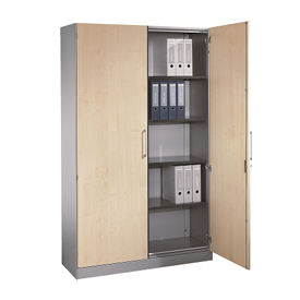 Stahlschrank mit Stahl oder Holz Front